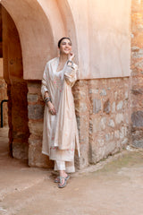 Shreya Lakhani in ROOHANI - Beige Cotton Suit Set