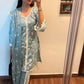 Sahiba Bali in LEHER - Blue Cotton Suit Set