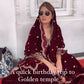 Leena Bhushan in ANTARA - Velvet Maroon Anarkali Set