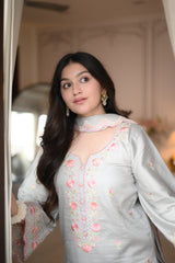 Akshita Rohilla in SHABH - Grey Cotton Suit Set