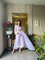 Mehak Jain in Gul - Lavender Embroidered Suit Set