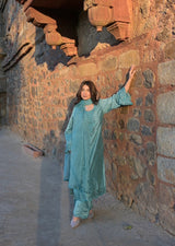 Shivani Kapoor in ZIYA -  Blue Chanderi Suit Set
