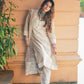 Arti Singh in Hazel Beige Chanderi Suit Set