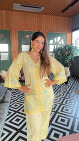 Amita Singh in VIAN - Yellow Embroidered Co-ord Set
