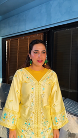 Kusha Kapila in VIAN - Yellow Embroidered Co-ord Set