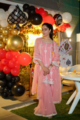 Nikita Chawla in Nagma - Pink Organza Sharara Set.