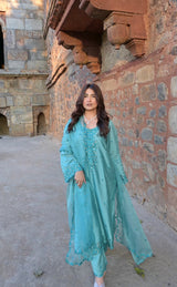 Shivani Kapoor in ZIYA -  Blue Chanderi Suit Set