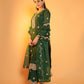 Rubal Wadhwa in Taazgi - Green Embroidered Chanderi Suit Set