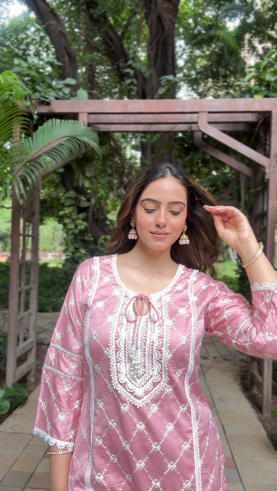 Amita Singh in AMBER - Pink Cotton Suit Set