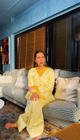 Kusha Kapila in VIAN - Yellow Embroidered Co-ord Set