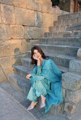 Shivani Kapoor in ZIYA -  Blue Chanderi Suit Set