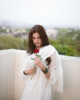 Shivani Ranghuvanshi in Aseem Ivory White Embroidered Straight Suit Set