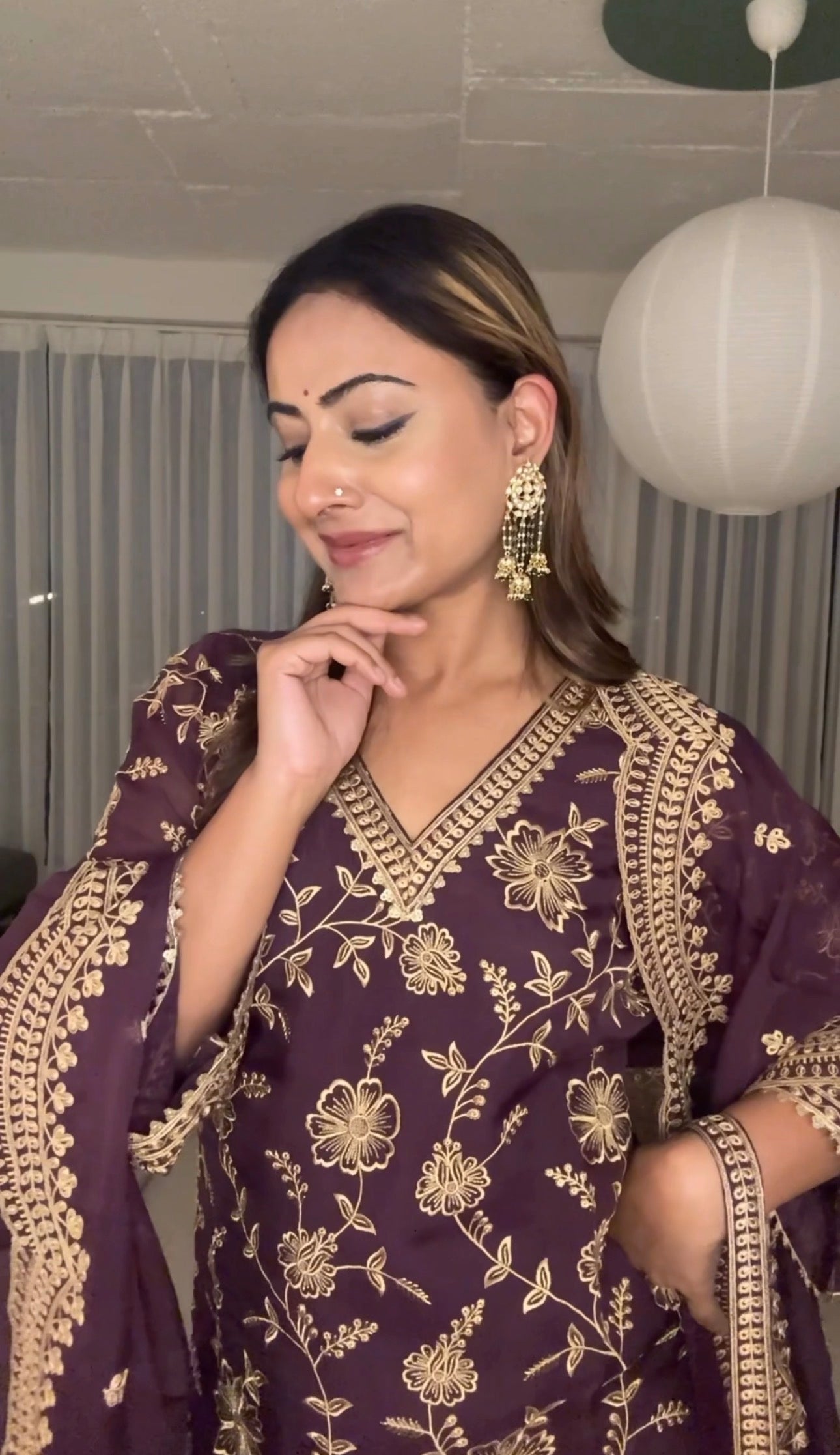 Shivangini Singh Rathore in NAYAB - Purple Organza Farsi Salwar Set