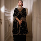 Anmol Bhatia in MUKHDA - Velvet Black Anarkali Set