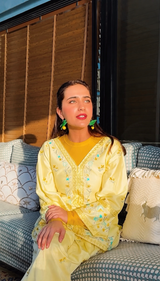 Kusha Kapila in VIAN - Yellow Embroidered Co-ord Set
