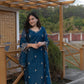 Shreyashi Verma in Firoz - Blue Chanderi Embroidered Suit Set