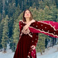 Shatakshi Tomar in ANTARA - Velvet Maroon Anarkali Set