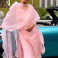 Nia Sharma in Kamal - Peach Chanderi Embroidered Suit Set.