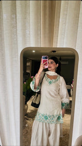 Deeksha Khurana in IRIS -  White Embroidered Co-ord Set