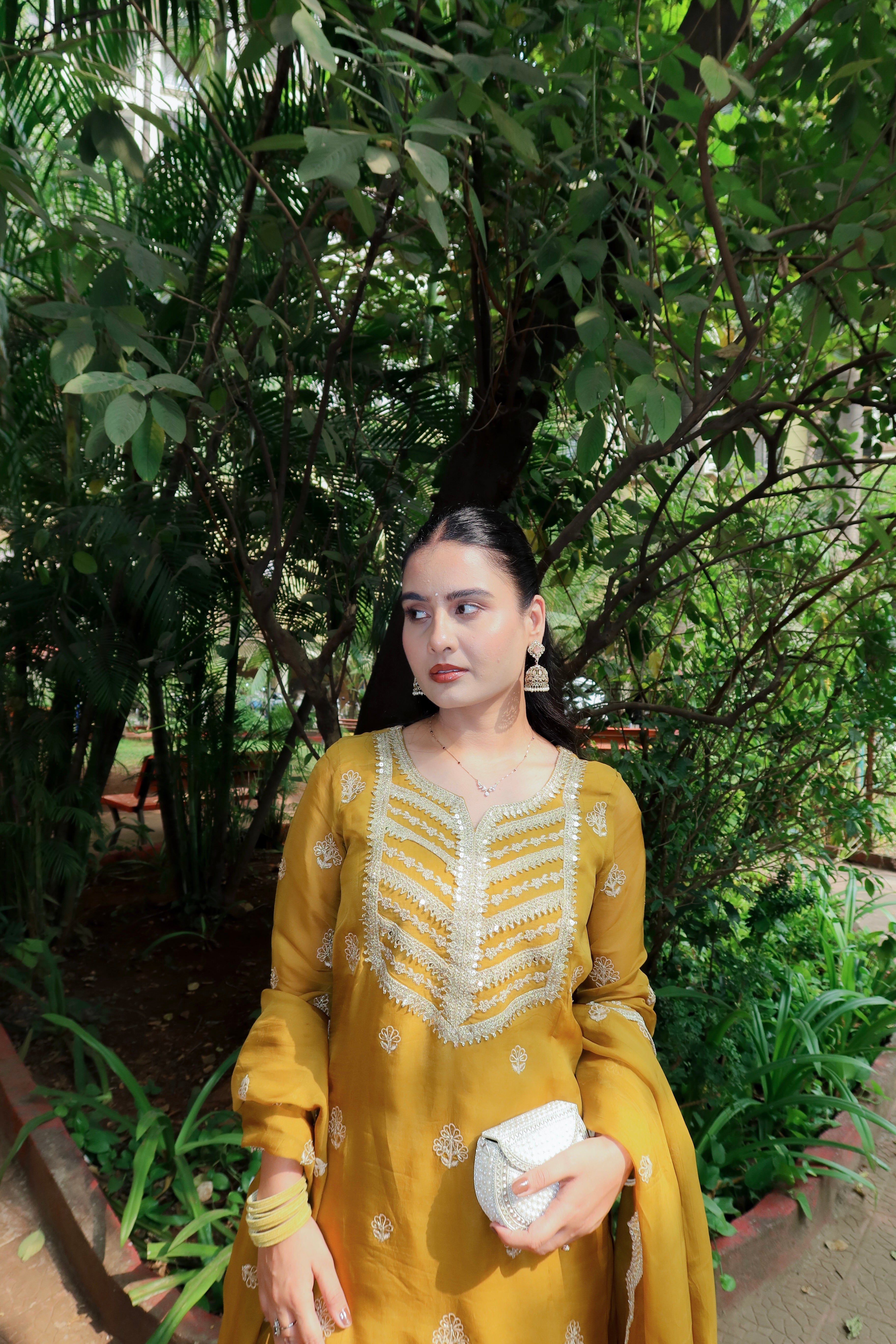 Priyanka Pareek in CHARVI - Yellow Organza Sharara Set