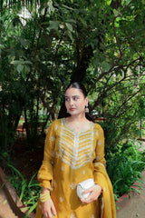 Priyanka Pareek in CHARVI - Yellow Organza Sharara Set