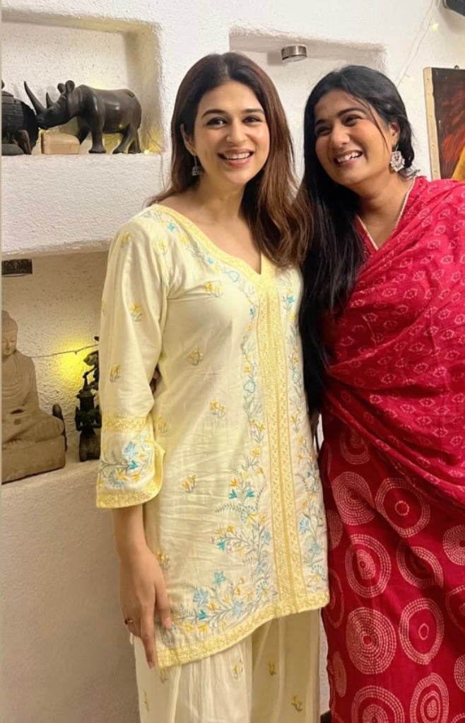 Shradha Das in VIAN - Yellow Embroidered Co-ord Set