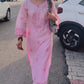 Jasmin Bhasin in KIARA - Pink Chanderi Suit Set