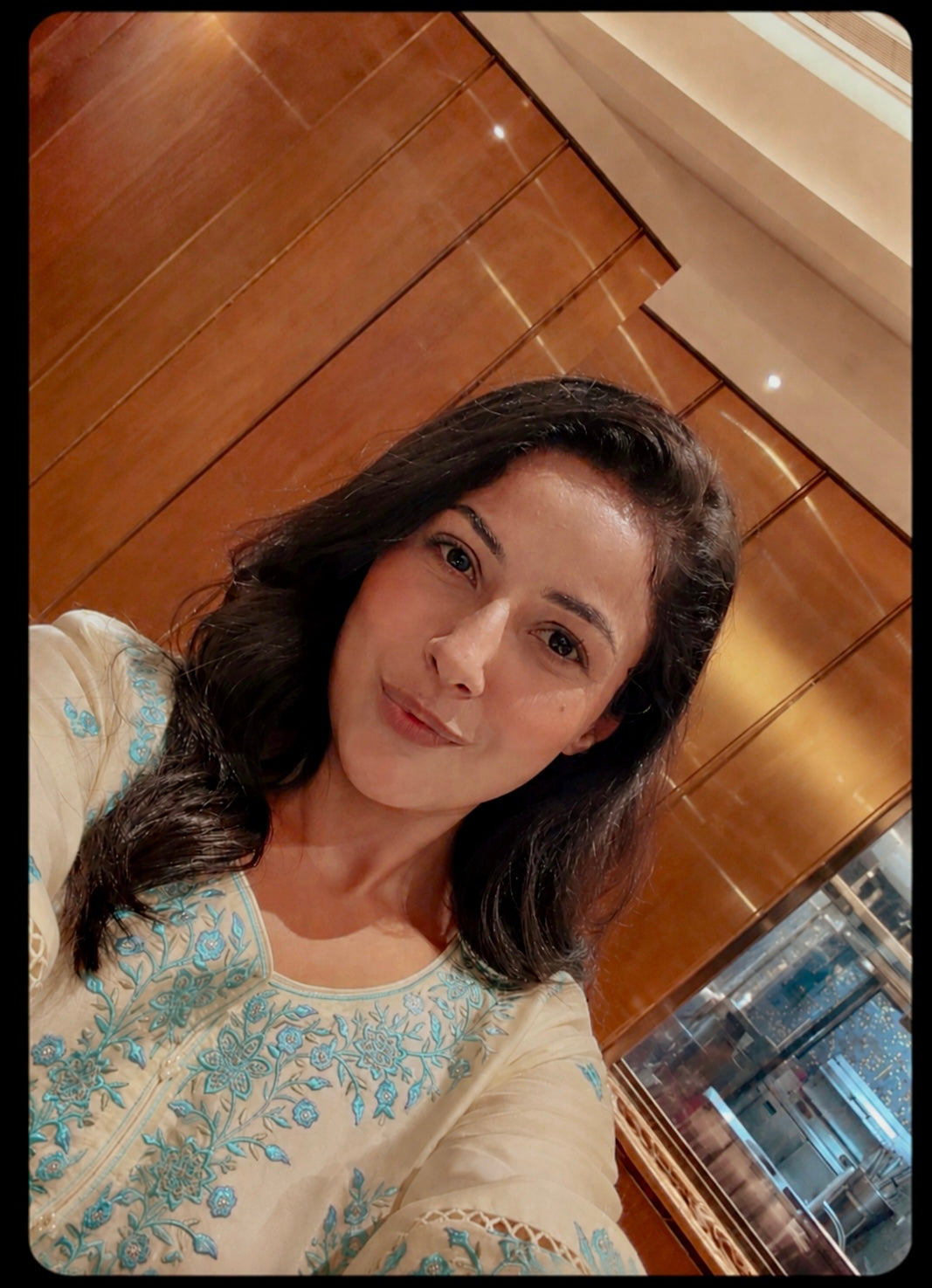 Shehnaaz Gill in AERIS - Ivory Embroidered Co-ord Set
