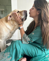 Karishma Kotak in Pine Green Chanderi Silk Suit Set