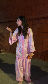 Eisha Singh in LUNE - Pink Embroidered Co-ord Set