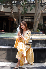 Kriti Singh in KIRAN - Yellow Cotton Suit Set