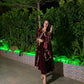 Shefali Bagga in ANTARA - Velvet Maroon Anarkali Set