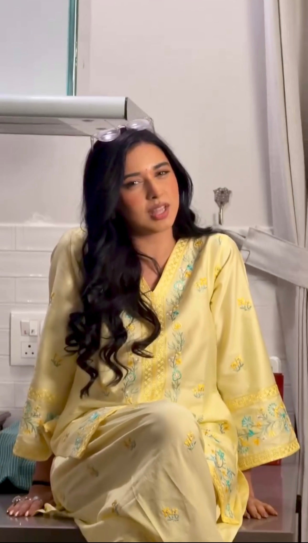 Tanya Mittal in VIAN - Yellow Embroidered Co-ord Set