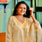 Manali Gandhi in TRISHNA - Lime Yellow Chanderi Suit Set