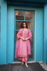 Shreya Lakhani in AFSANA - Pink Chanderi Suit Set
