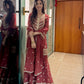 Divya Agarwal in SIYAH - Rust Organza Sharara Set