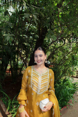 Priyanka Pareek in CHARVI - Yellow Organza Sharara Set