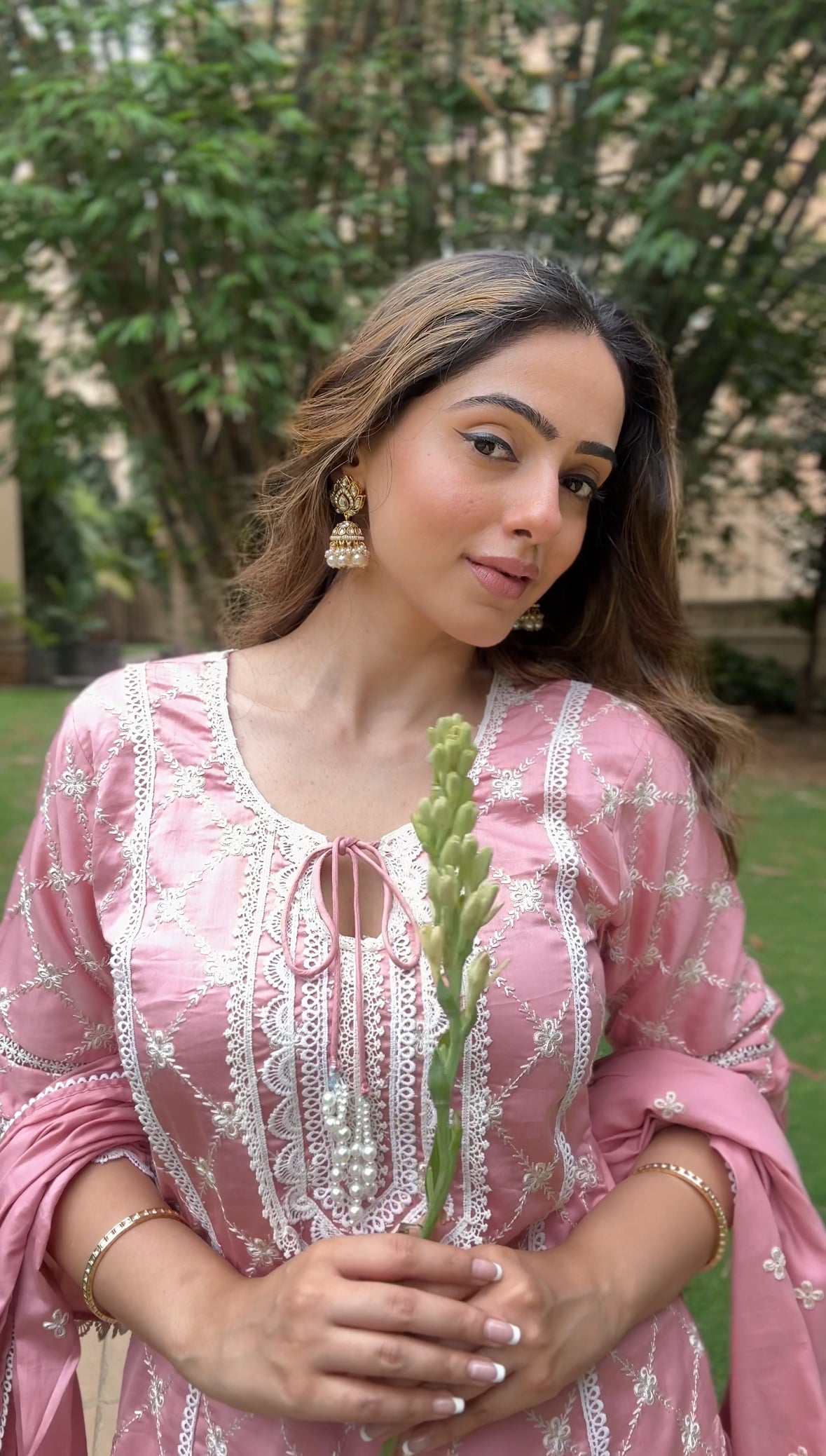 Amita Singh in AMBER - Pink Cotton Suit Set