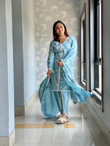 Rashmi Desai in LEHER - Blue Cotton Suit Set