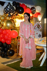 Nikita Chawla in Nagma - Pink Organza Sharara Set.