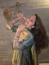 Dr. Taniya Bakshi in ZIA - Sage Blue Tissue-Organza Anarkali Set