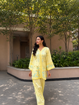 Neelam Upadhaya in VIAN - Yellow Embroidered Co-ord Set