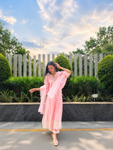 Neelam Upadhaya in AAROHI - Blush Pink Chanderi A-line Suit Set
