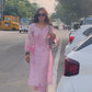 Jasmin Bhasin in KIARA - Pink Chanderi Suit Set
