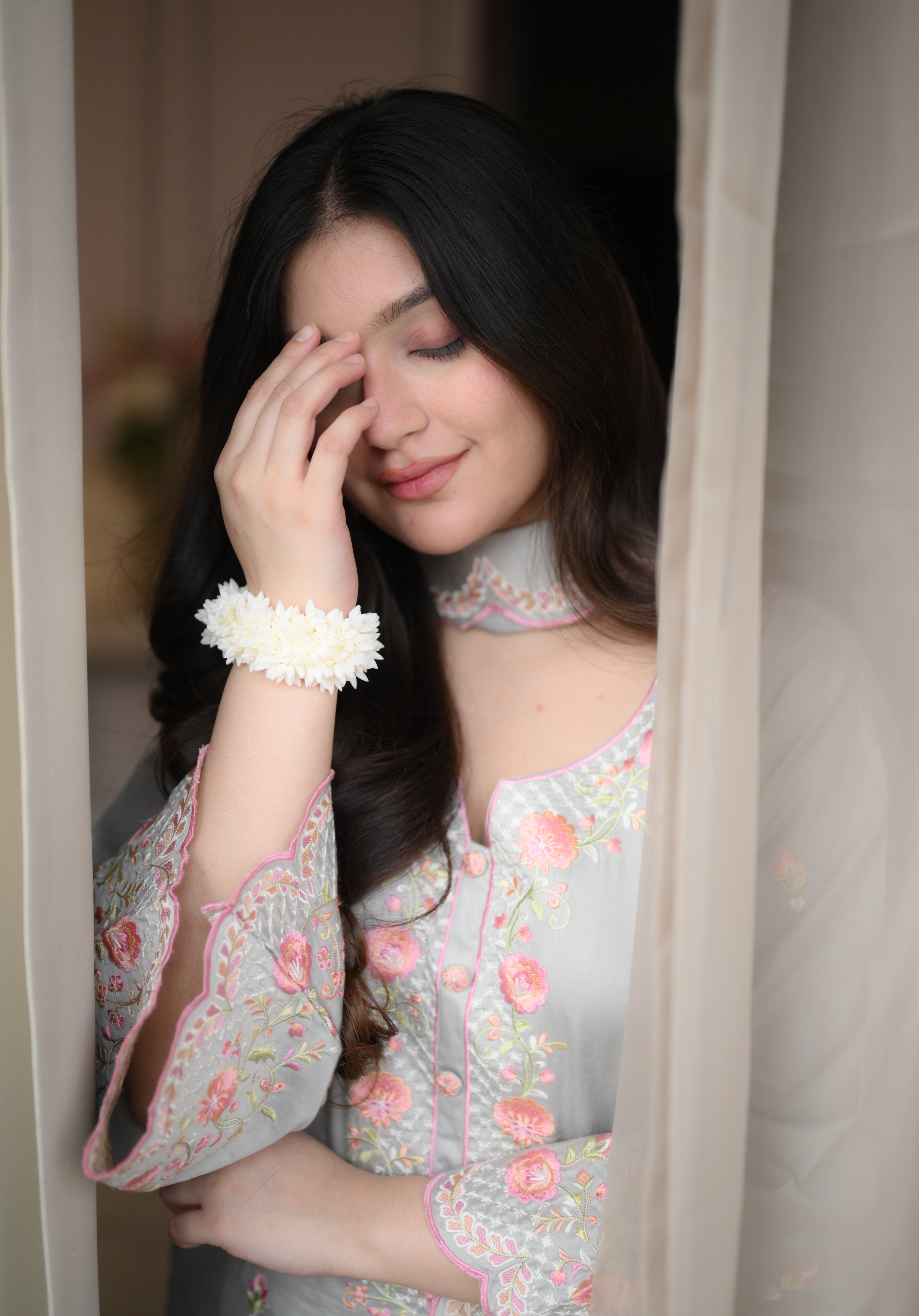 Akshita Rohilla in SHABH - Grey Cotton Suit Set