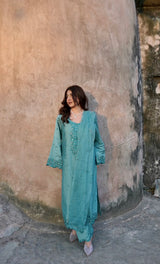 Shivani Kapoor in ZIYA -  Blue Chanderi Suit Set