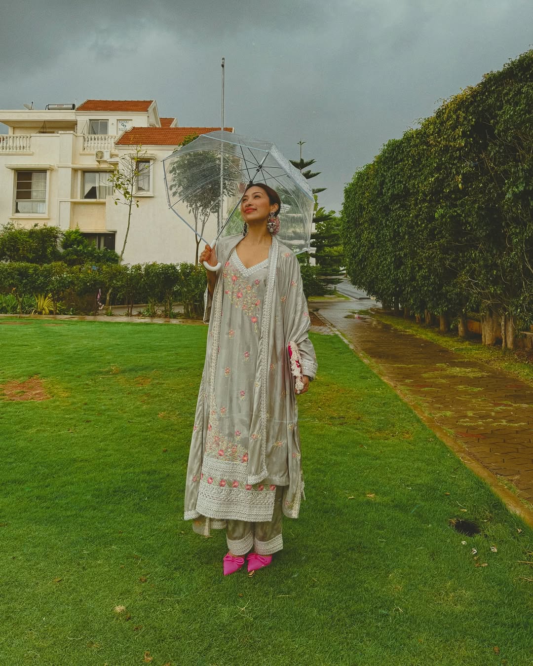 Isha Borah (@ishaborah) CHHAYA - Grey Cotton Suit Set