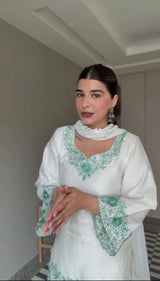 Deeksha Khurana in IRIS -  White Embroidered Co-ord Set