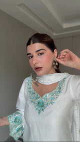Deeksha Khurana in IRIS -  White Embroidered Co-ord Set