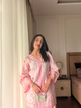 Hiral Kochar in LUNE - Pink Embroidered Co-ord Set